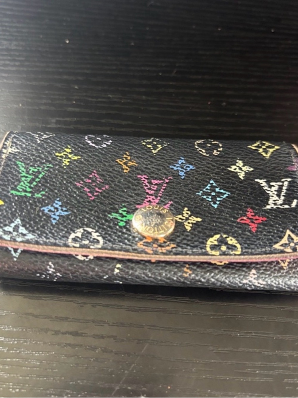 ✨✨Louis Vuitton Black Multicolor Monogram Multicles 4 Key Case Wallet✨✨